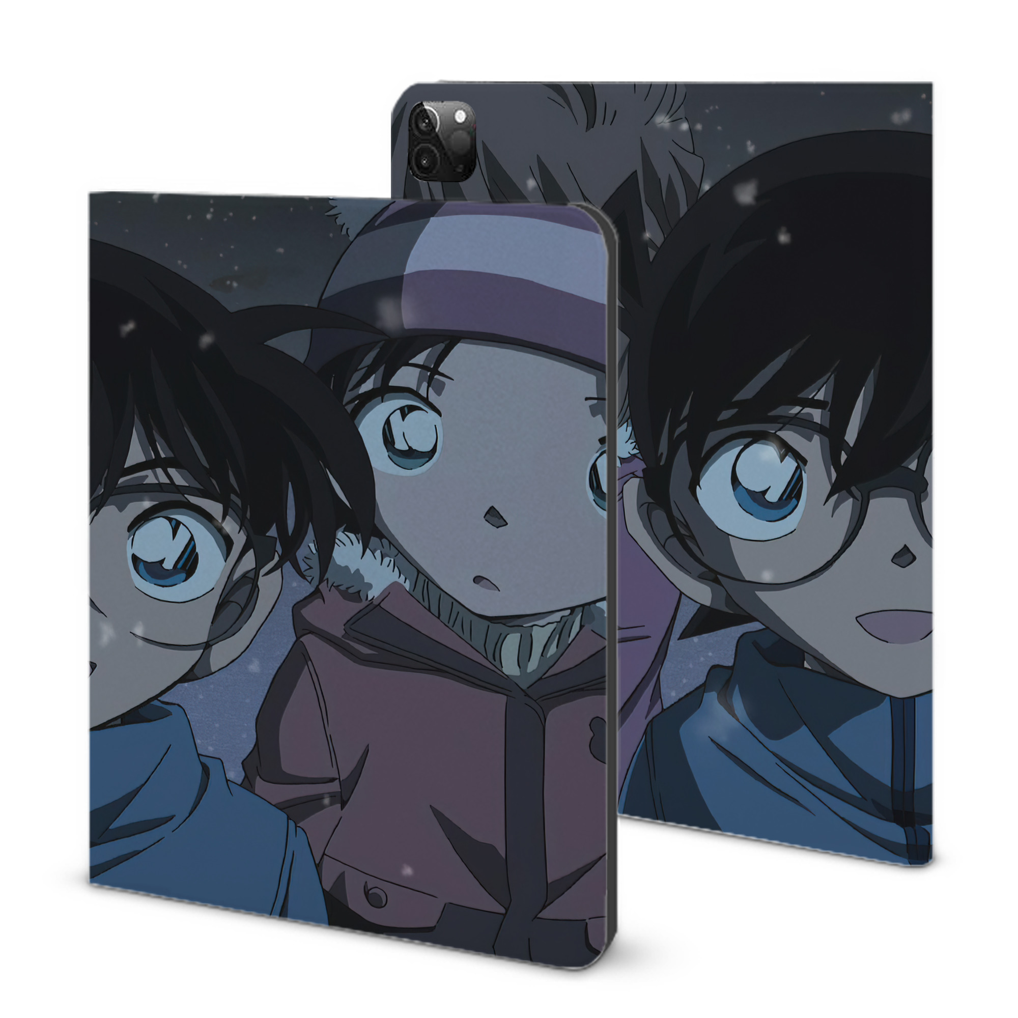 （画像用） 名探偵コナン Detective Conan IPadケース ペンホルダー付き ブックスタイルデザイン